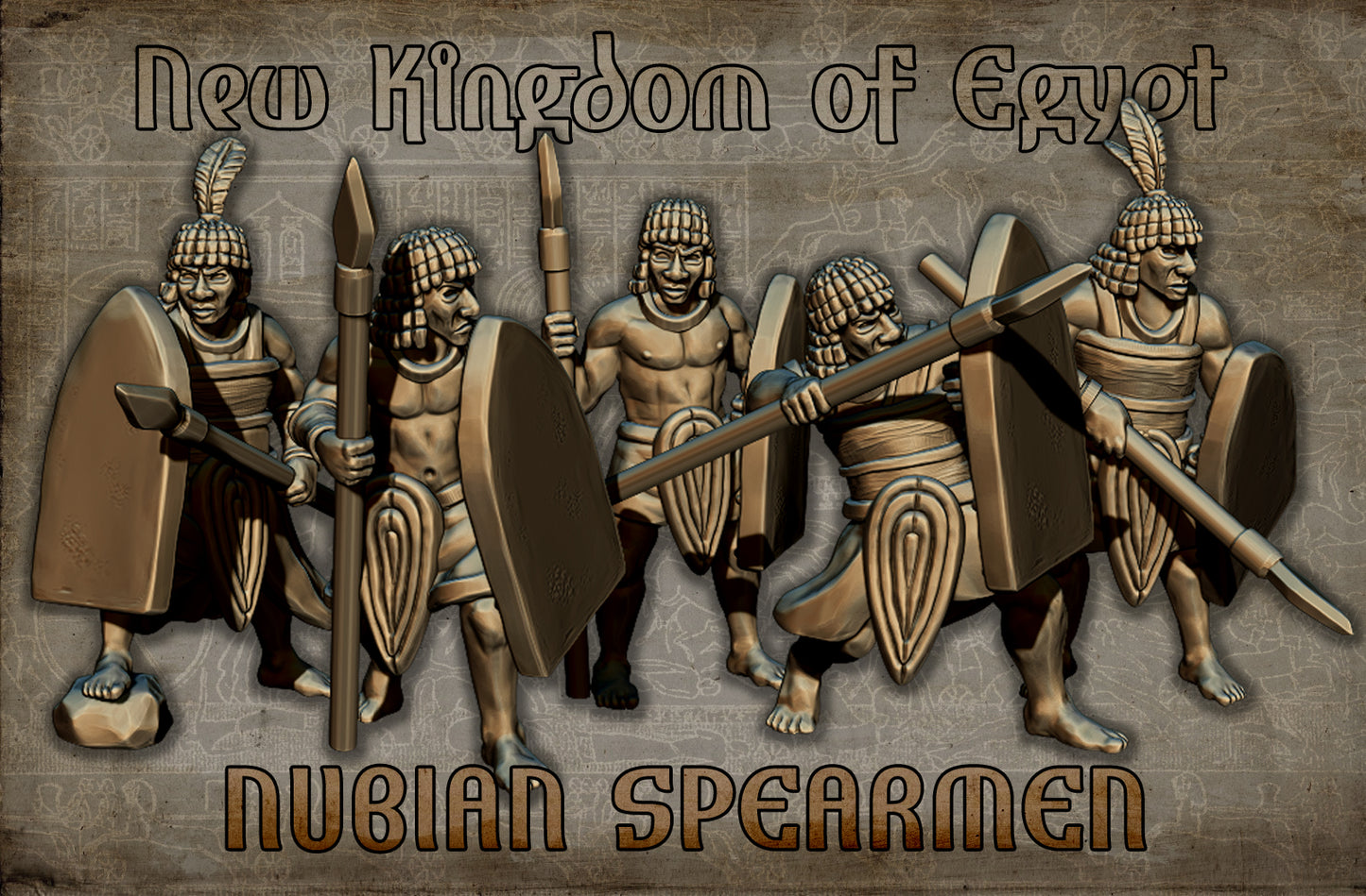 Nubian Spearmen | New Kingdom of Egpyt | Red Copper Miniatures