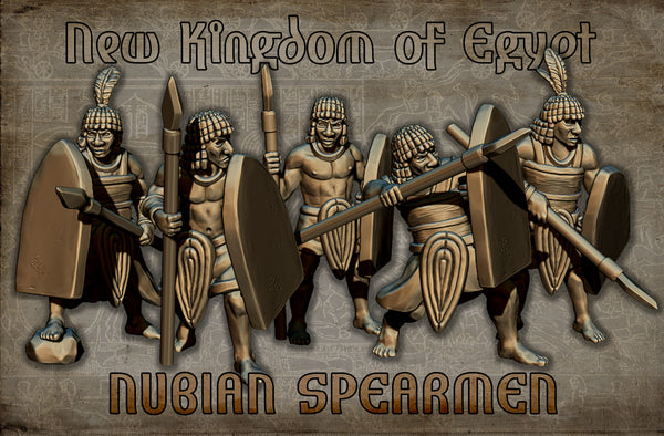 Nubian Spearmen | New Kingdom of Egypt | Red Copper Miniatures