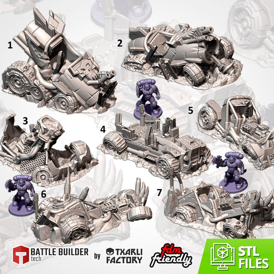 Destroyed Orc Buggies