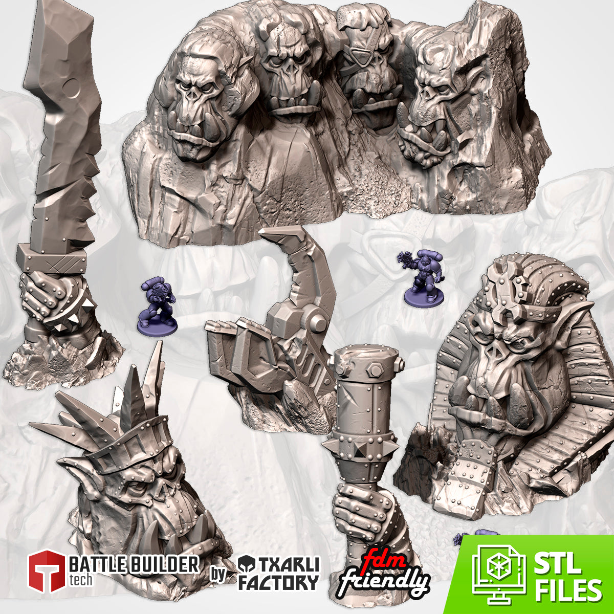 Orc Monuments | Scatter Terrain | Txarli Factory