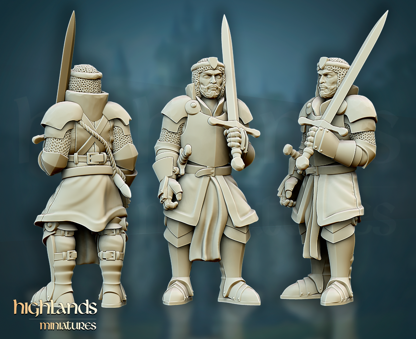Questing Knights of Gallia on Foot | Gallia, the Medieval Kingdom | Highlands Miniatures