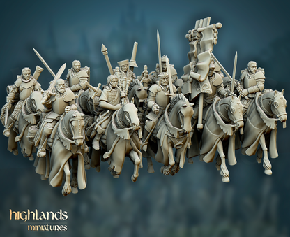 Mounted Questing Knights | Gallia, the Medieval Kingdom | Highlands Miniatures