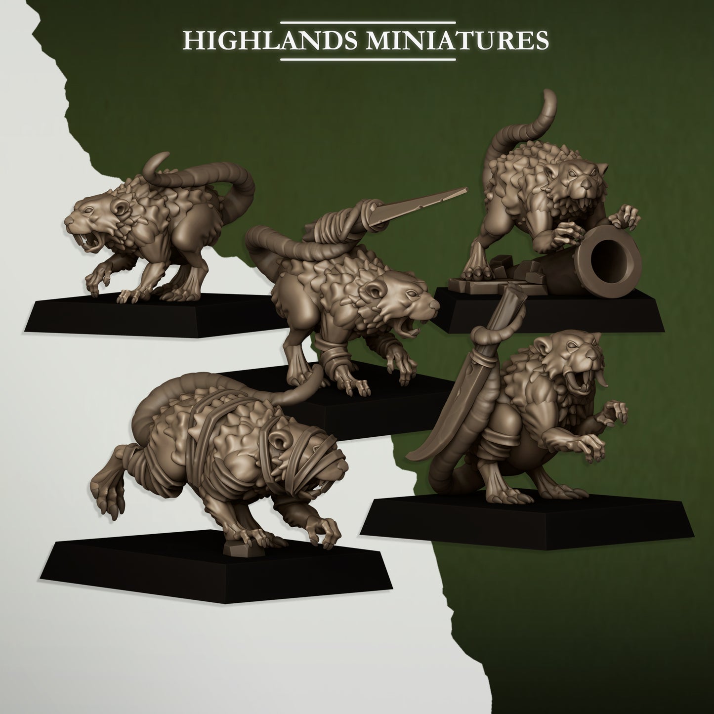 Rats and Rat Masters | Sewer Vermin | Highlands Miniatures