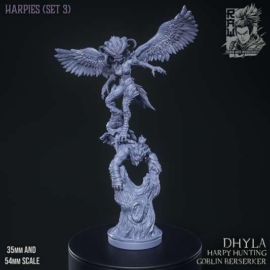 Dhyla the Harpy - Goblin Hunting Alt Pose | Pinups | Ronin Arts Workshop