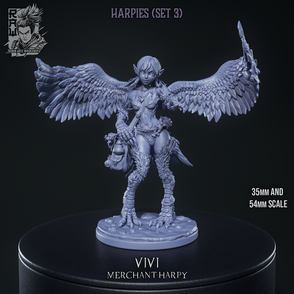 Viva the Harpy - Flying Merchant Alt Pose | Pinups | Ronin Arts Workshop
