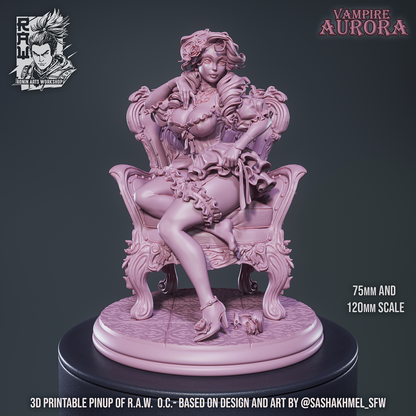 Vampire Aurora - Gothic PinUp Girl (NSFW) | Pinups | Ronin Arts Workshop