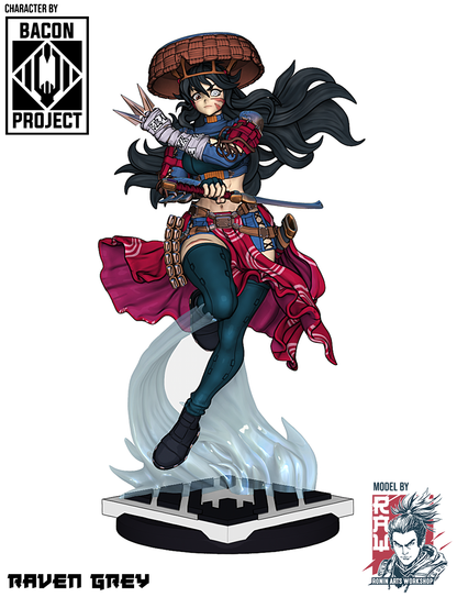 Raven Grey | Bacon Project | 28mm-120mm Scale | Ronin Arts Workshop