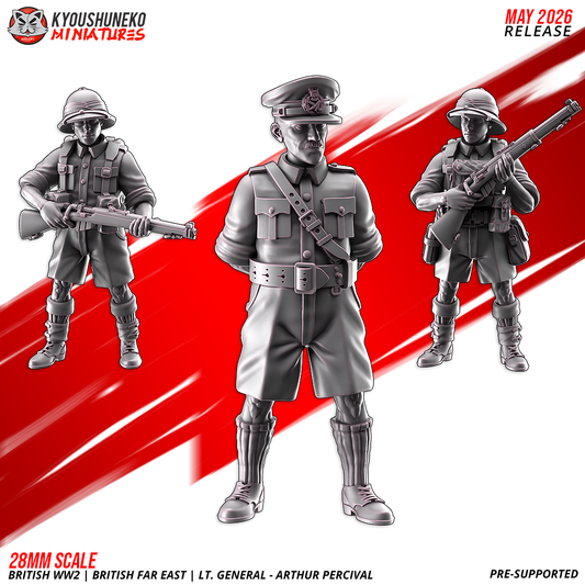 British WW2 Far East LT General Arthur Percival