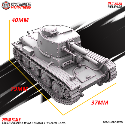 Czechoslovak WW2 Praga LTP Light Tank