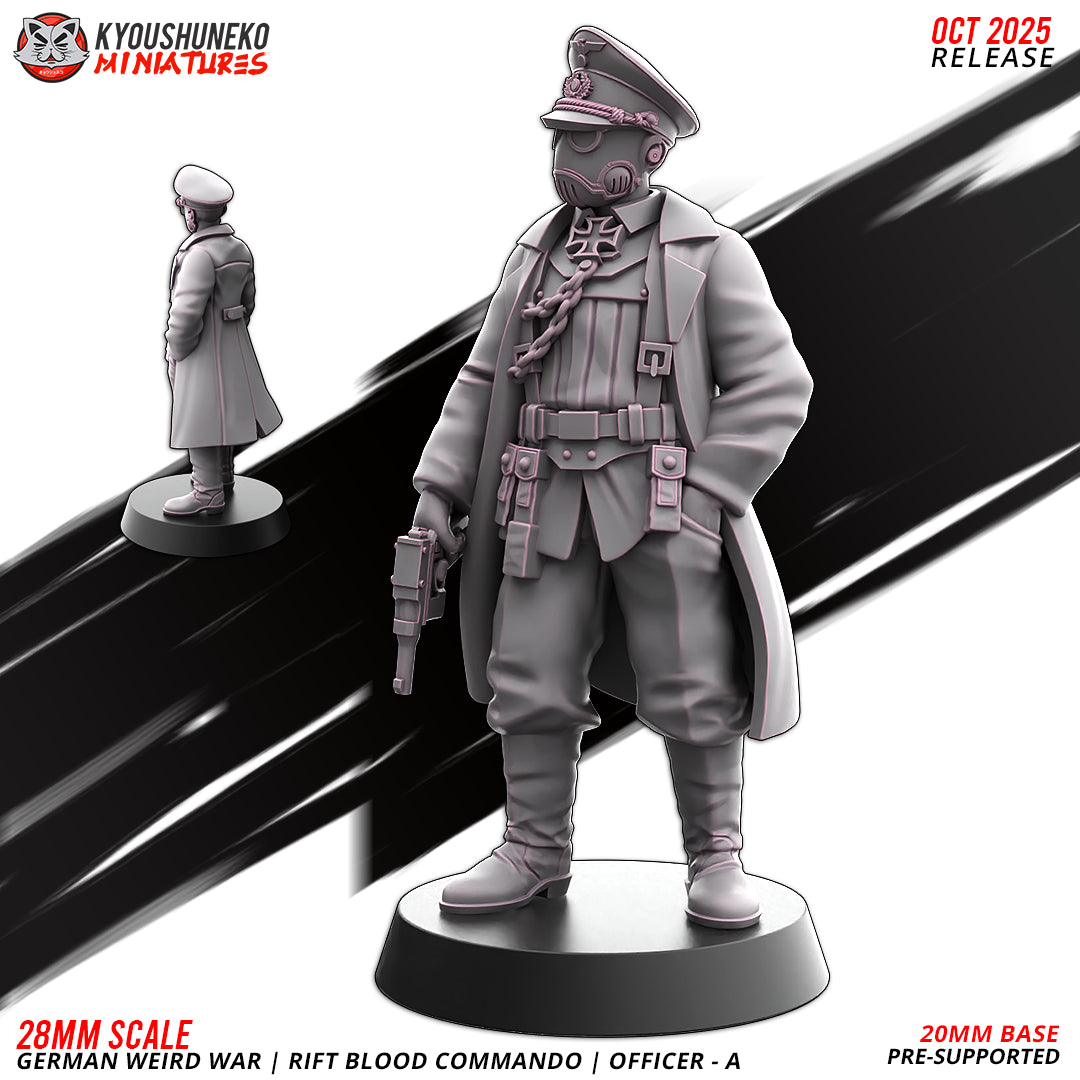 Riftblood Commando -Officer A | Germany | Weird War II | Kyoushuneko Miniatures