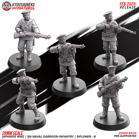 Japanese WW2 Naval Garrison Infantry Riflemen | Imperial Japanese Army | Kyoushuneko Miniatures