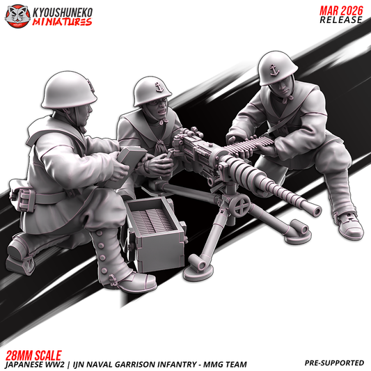 Naval Garrison Infantry – MMG Team | Imperial Japanese Army | Kyoushuneko Miniatures