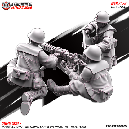 Naval Garrison Infantry – MMG Team | Imperial Japanese Army | Kyoushuneko Miniatures