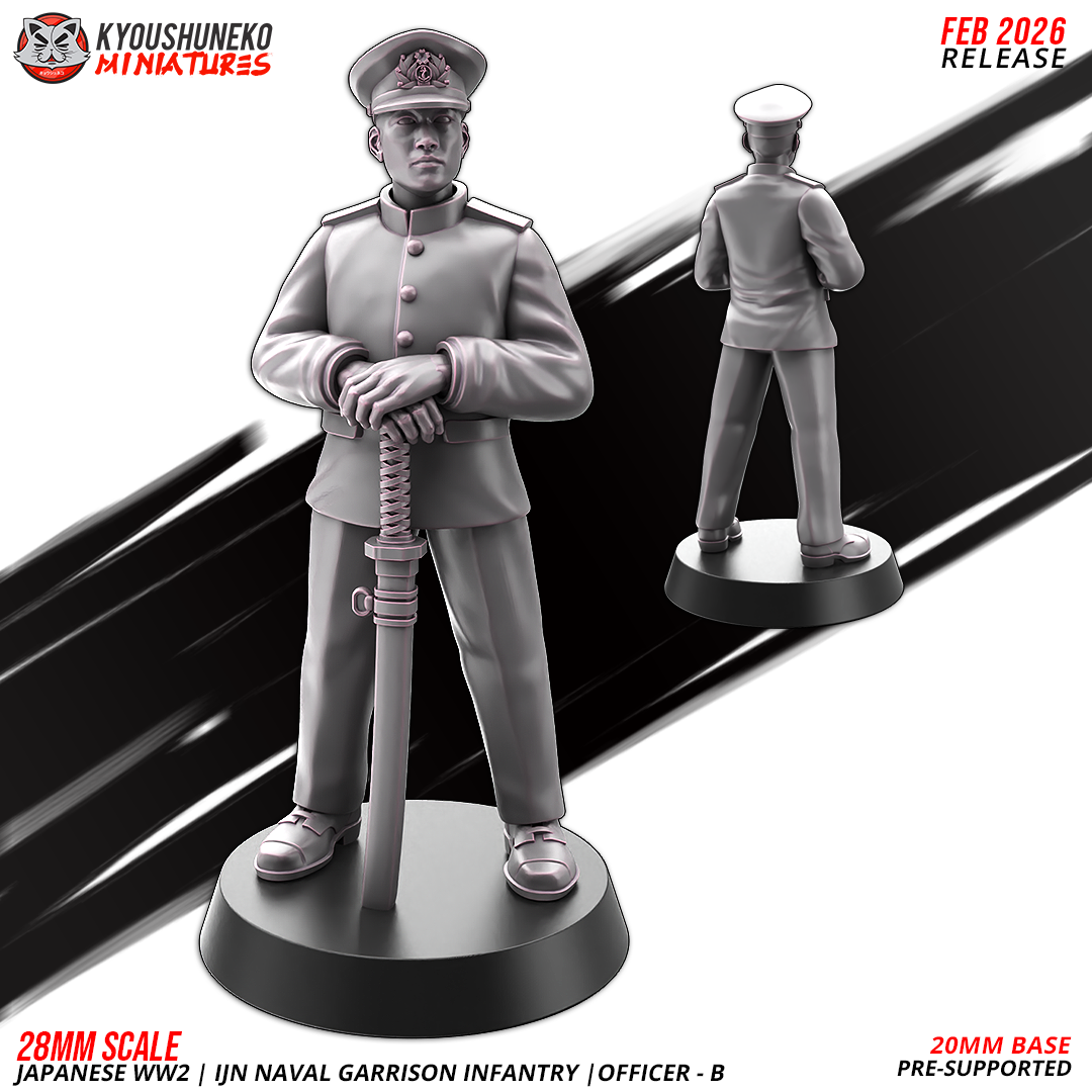Japanese WW2 Naval Garrison Infantry Officer | Imperial Japanese Army | Kyoushuneko Miniatures