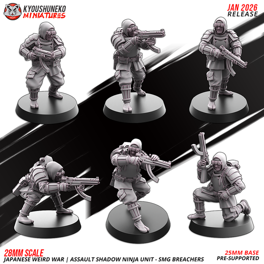 Japanese Assault Shadow Ninja – SMG | Imperial Japanese Army | Weird War II | Kyoushuneko Miniatures