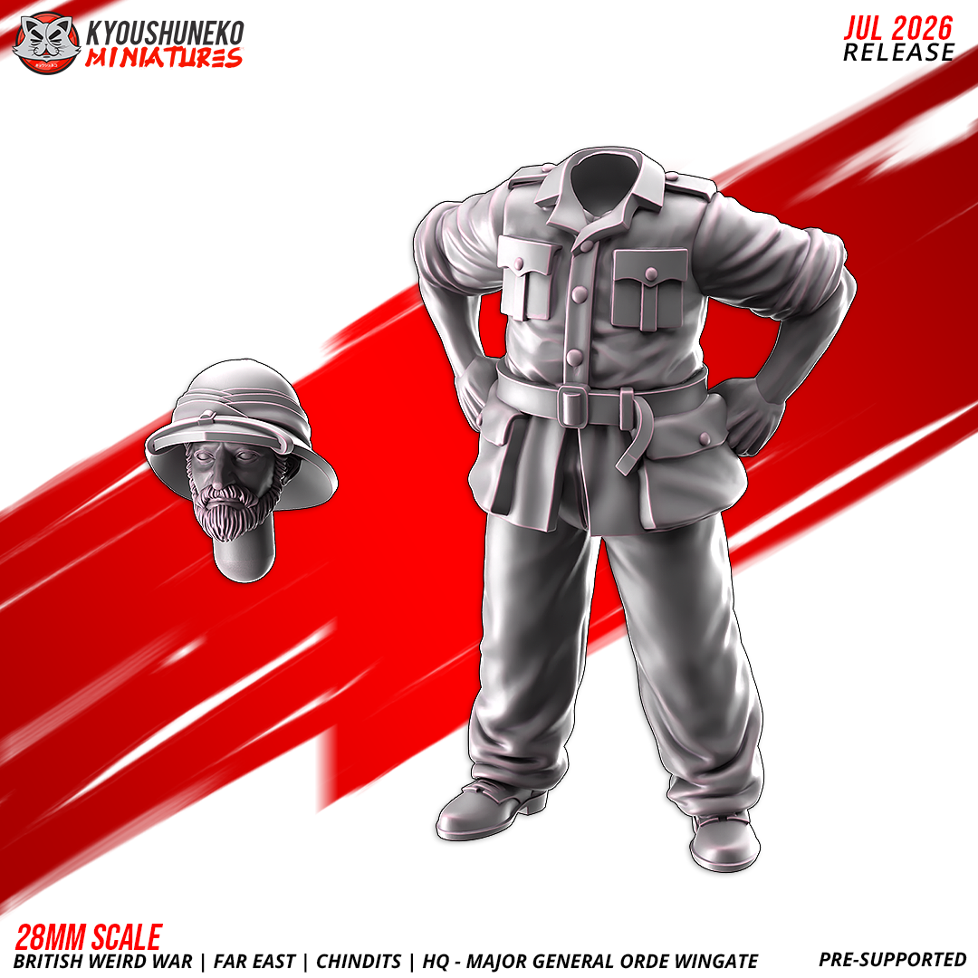 Major-General Orde Wingate body with separate pith-helmet head, showing the head and body assembly parts