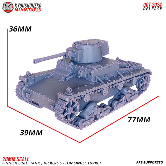 Finnish Light Tank - Vickers 6 Ton Single Turret | Finland | Kyoushuneko