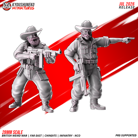 British WW2 Far East Chindit NCO command miniatures group shot by Kyoushuneko