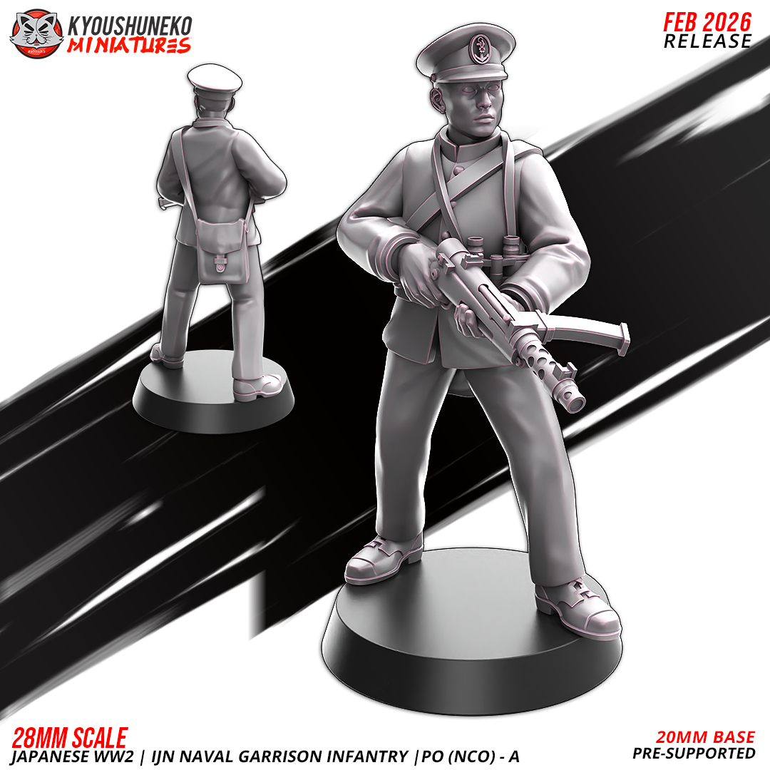 Japanese WW2 Naval Garrison Infantry – PO (NCO) | Imperial Japanese Army | Kyoushuneko Miniatures