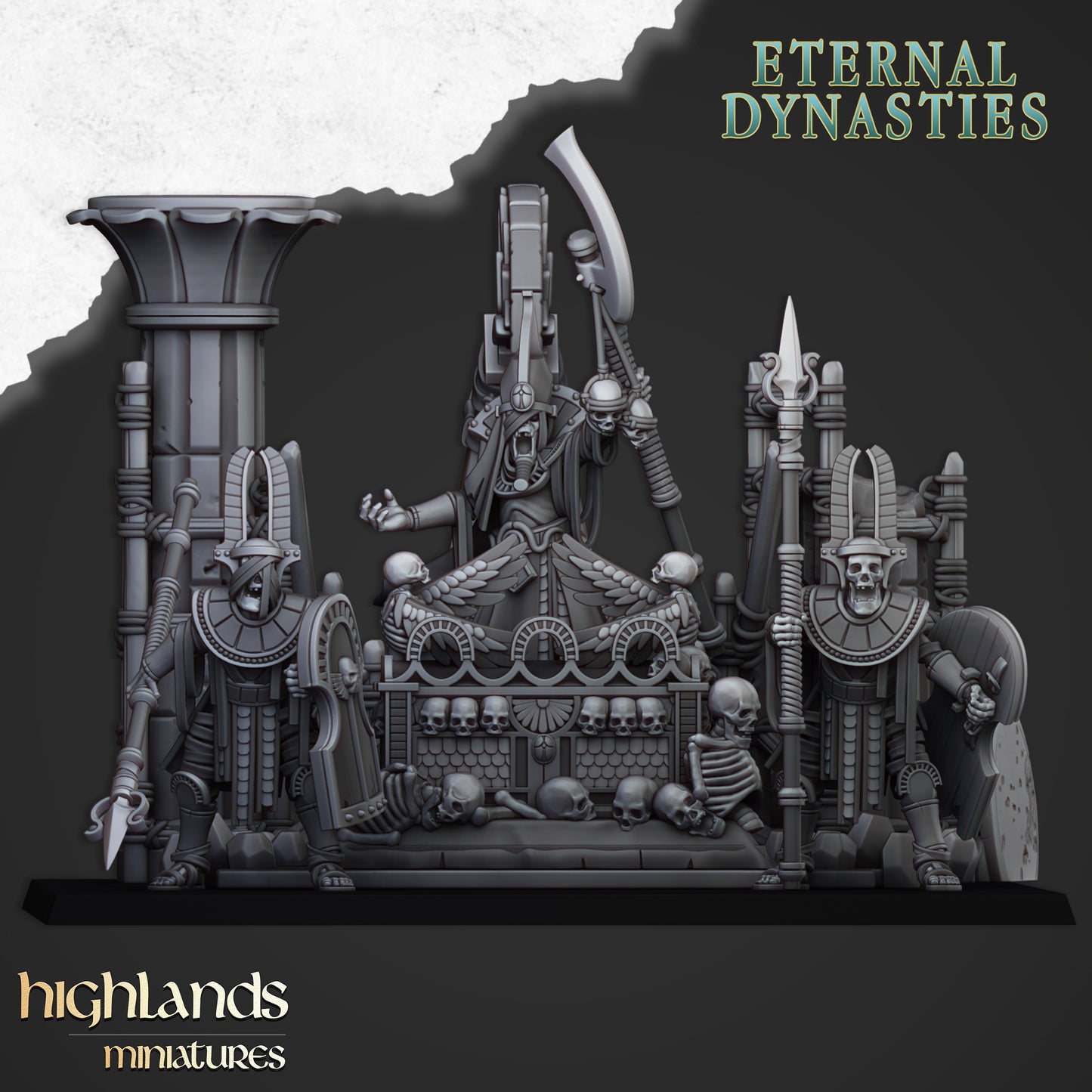 Sunken Pharaoh's Funeral Ship | Eternal Dynasties | Highlands Miniatures