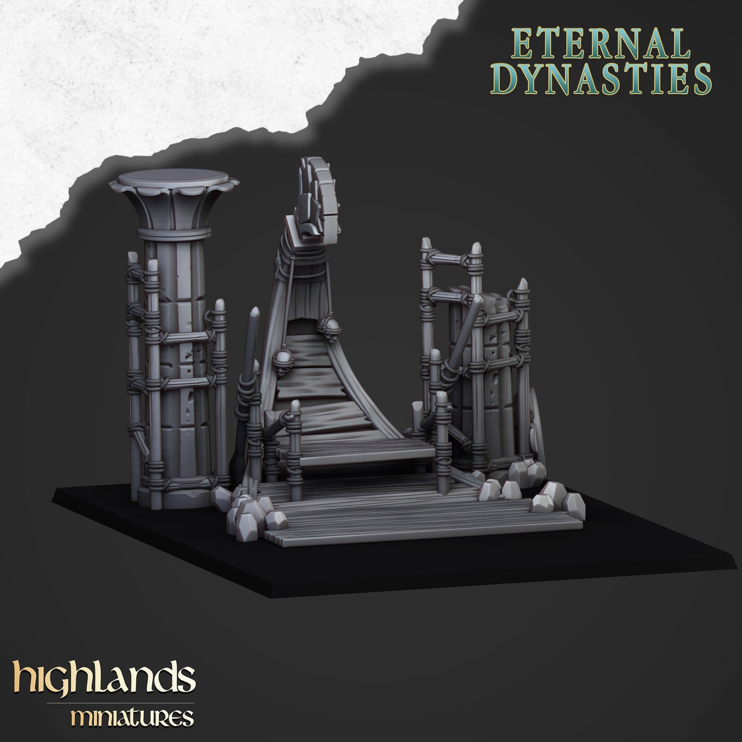 Sunken Pharaoh's Funeral Ship | Eternal Dynasties | Highlands Miniatures