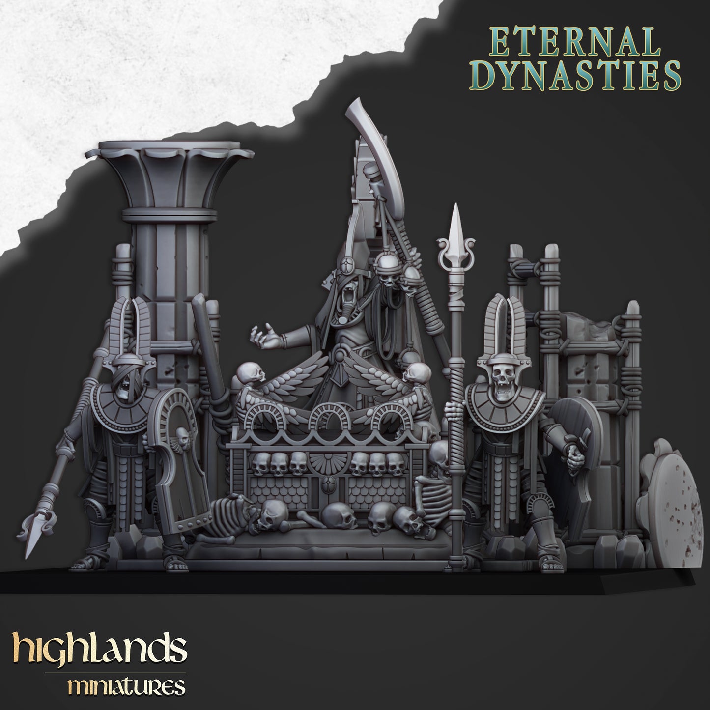 Sunken Pharaoh's Funeral Ship | Eternal Dynasties | Highlands Miniatures