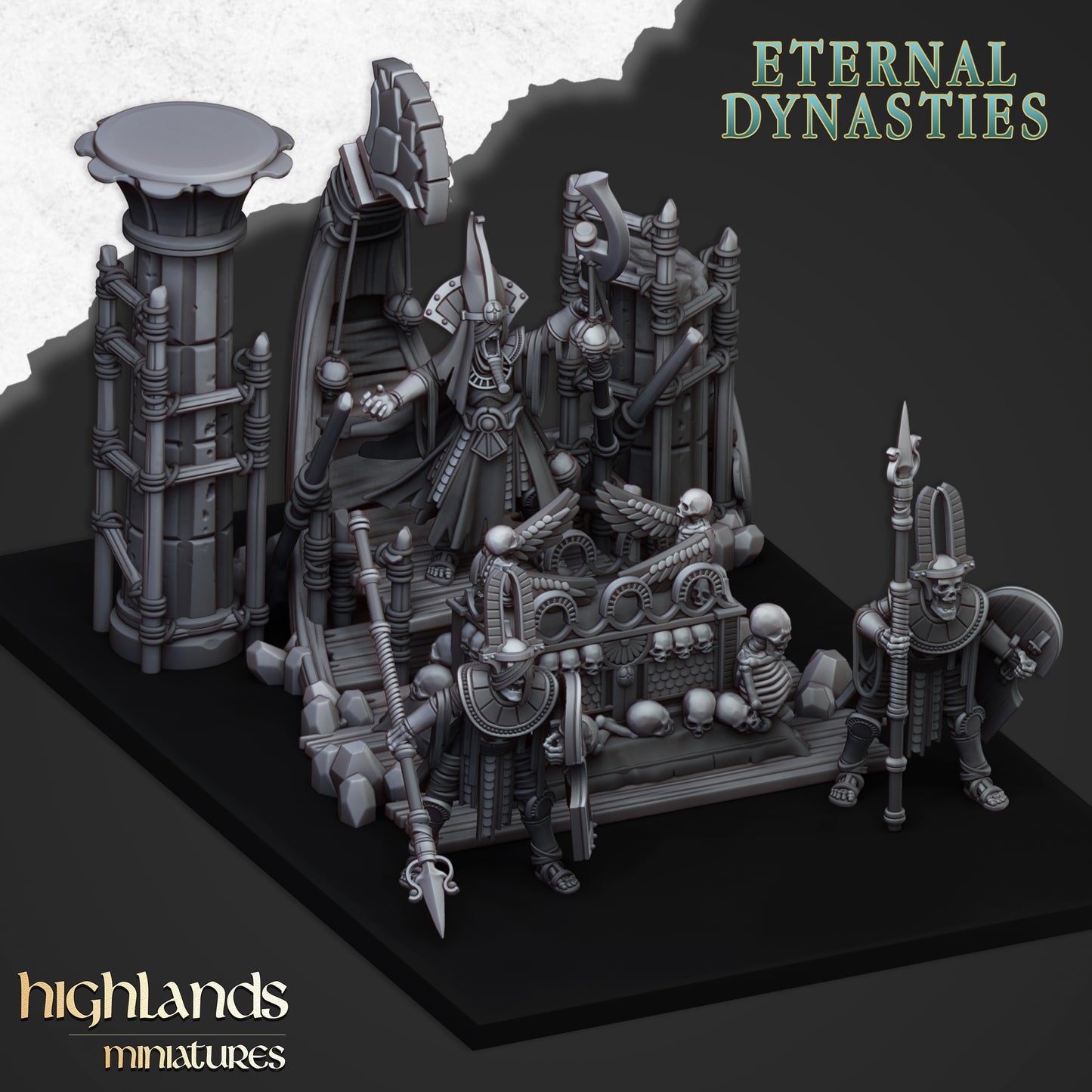 Sunken Pharaoh's Funeral Ship | Eternal Dynasties | Highlands Miniatures