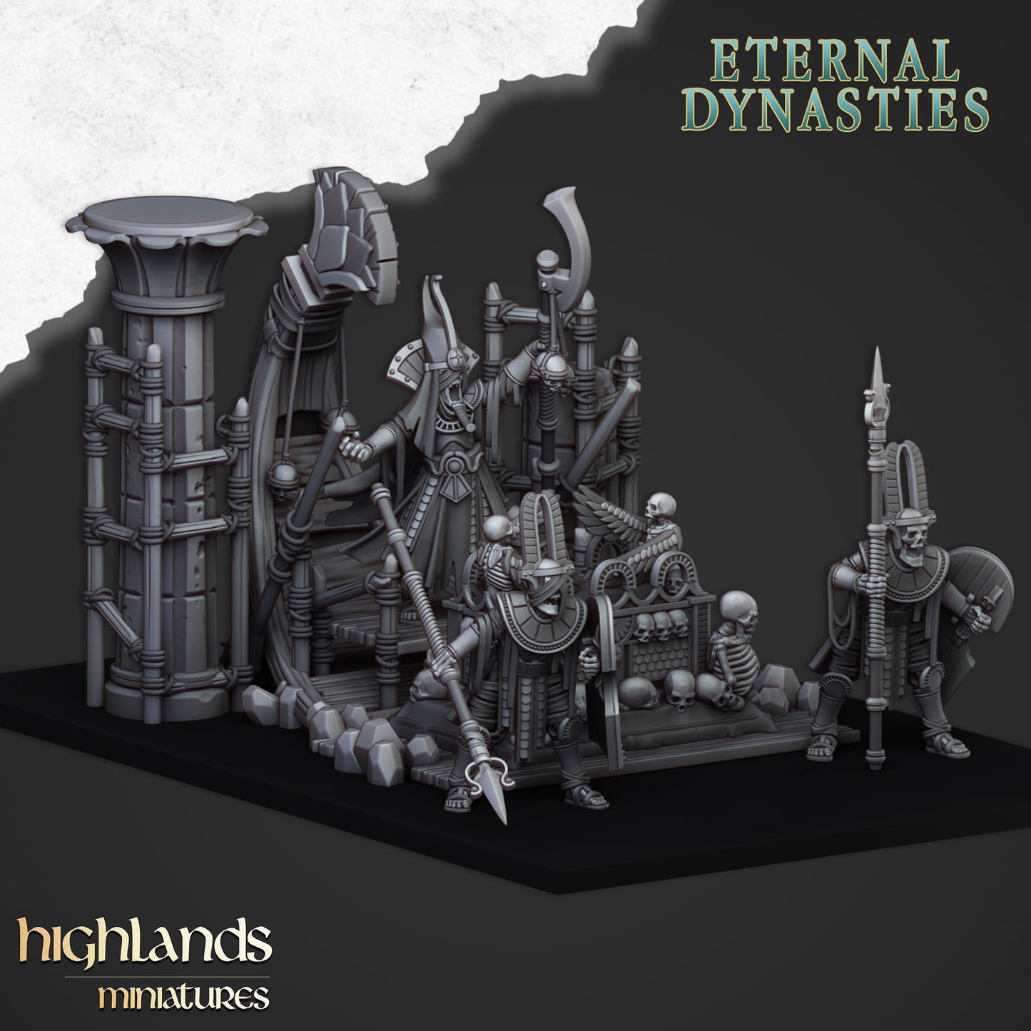 Sunken Pharaoh's Funeral Ship | Eternal Dynasties | Highlands Miniatures