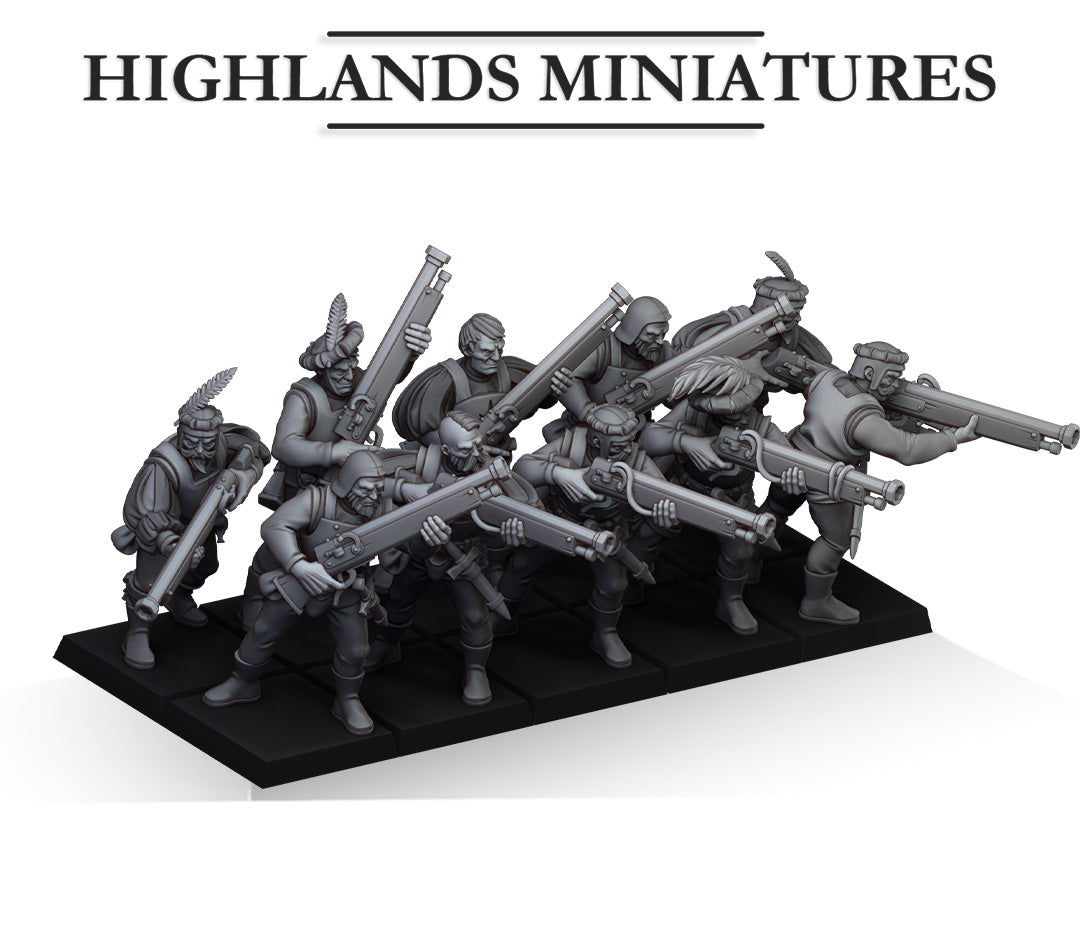 Arqebusiers - Updated | Sunland, Empire of the Sun | Highlands Miniatures