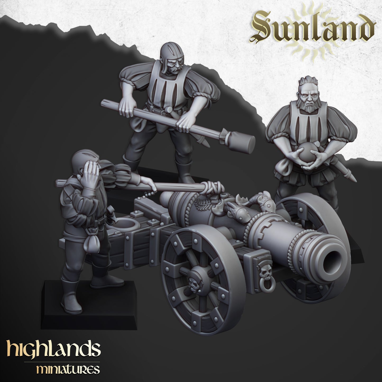 Sunland Great Cannon | Sunland, Empire of the Sun | Highlands Miniatures