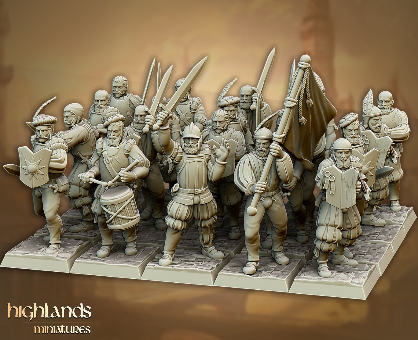 Imperial Swordsmen | Sunland, Empire of the Sun | Highlands Miniatures