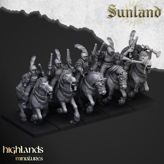 Sunland Pistoleers | Sunland, Empire of the Sun | Highlands Miniatures