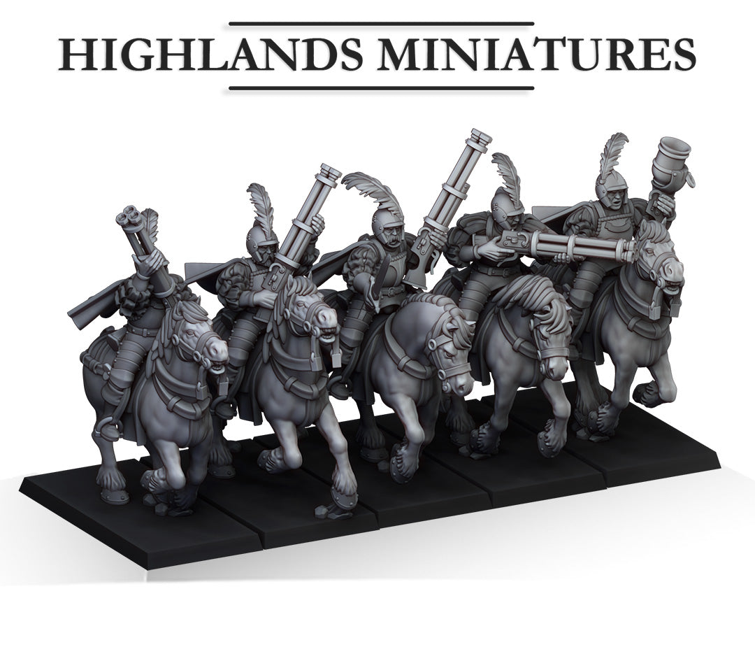 Sunland Repeater Gun Cavalry | Sunland, Empire of the Sun | Highlands Miniatures