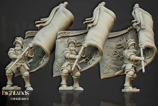 Battle Standard Bearer | Sunland, Empire of the Sun | Highlands Miniatures