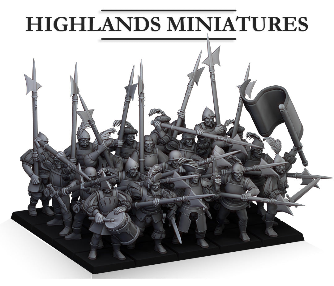 Sunland Troops - Halberds | Sunland, Empire of the Sun | Highlands Miniatures