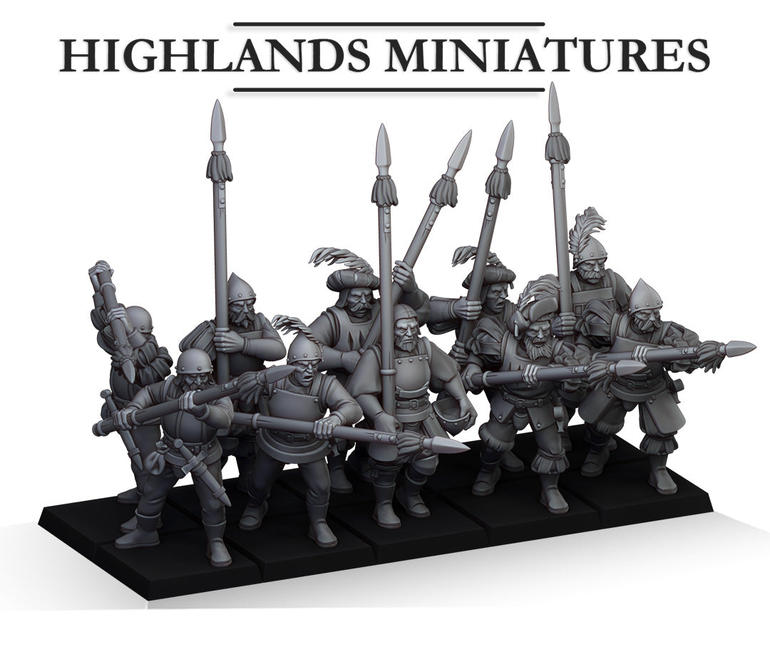 Sunland Troops - Spears | Sunland, Empire of the Sun | Highlands Miniatures