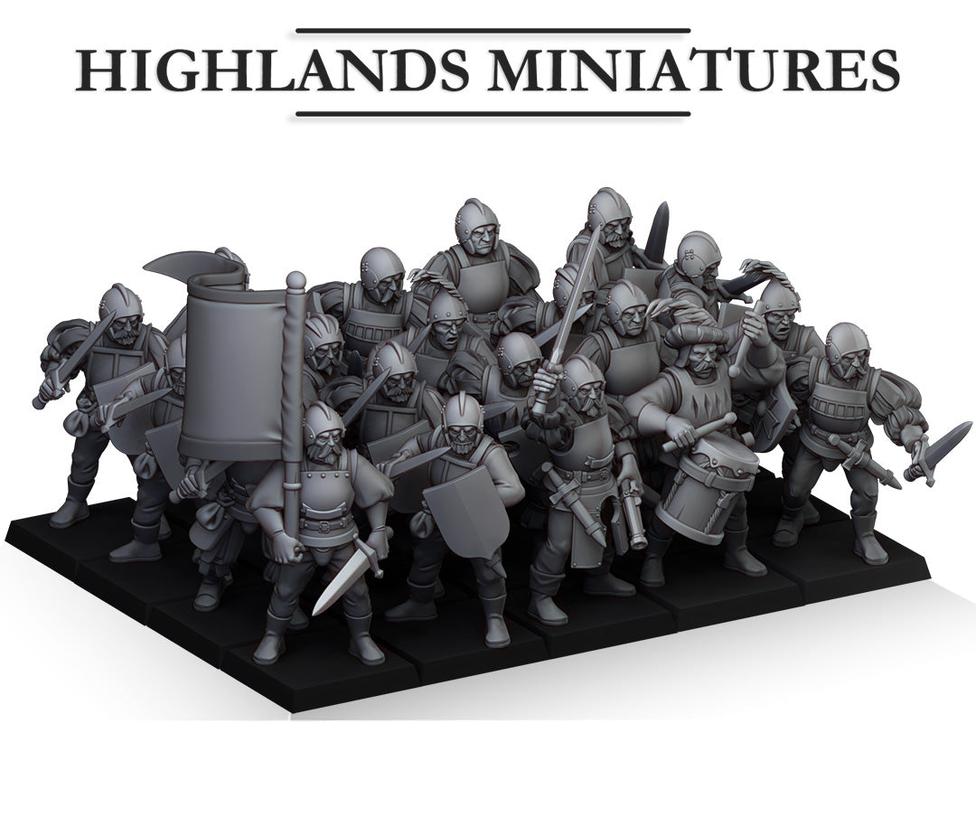 Sunland Troops - Swords | Sunland, Empire of the Sun | Highlands Miniatures