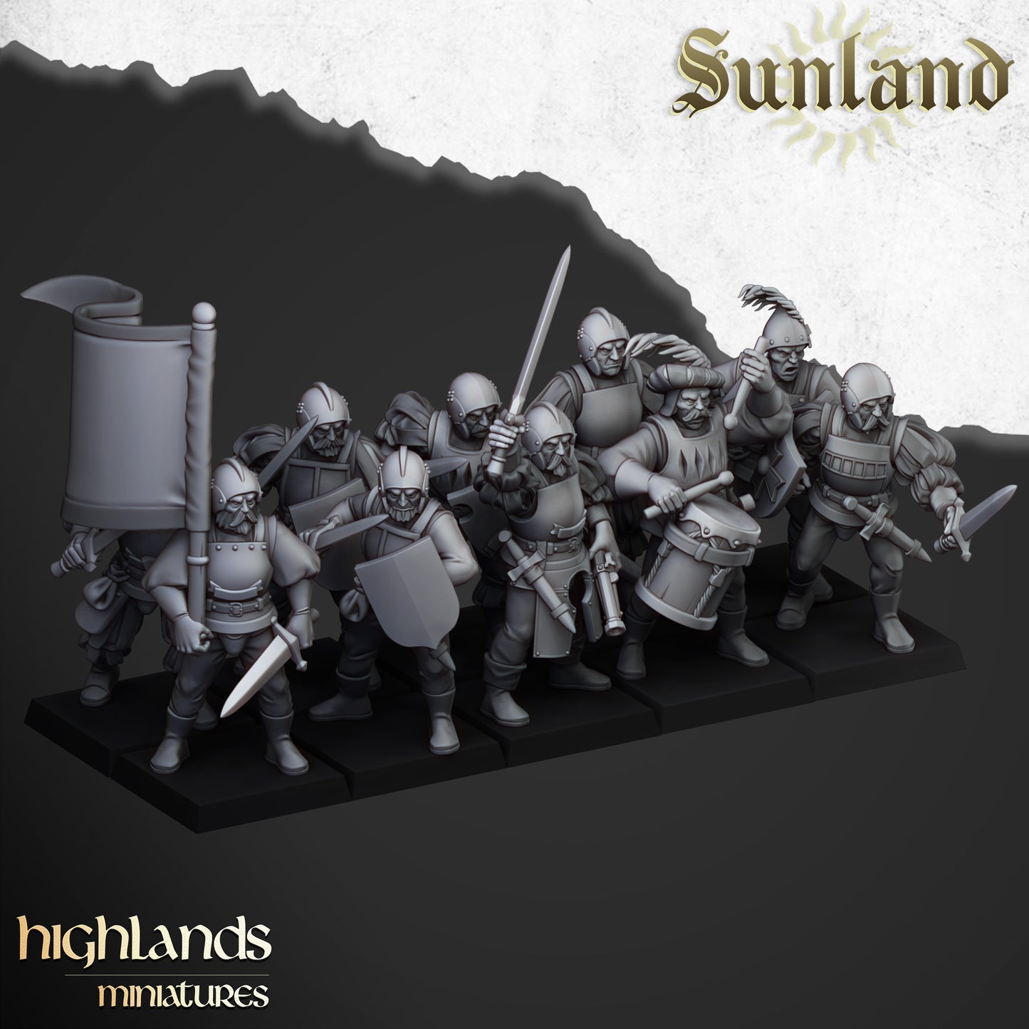 Sunland Troops - Swords | Sunland, Empire of the Sun | Highlands Miniatures