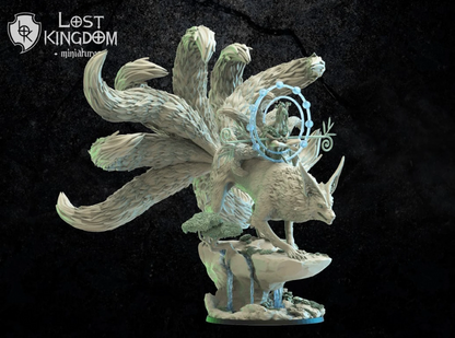 Archdruid Hanako on Kistune | Mori / Wood Elves | Lost Kingdom Miniatures