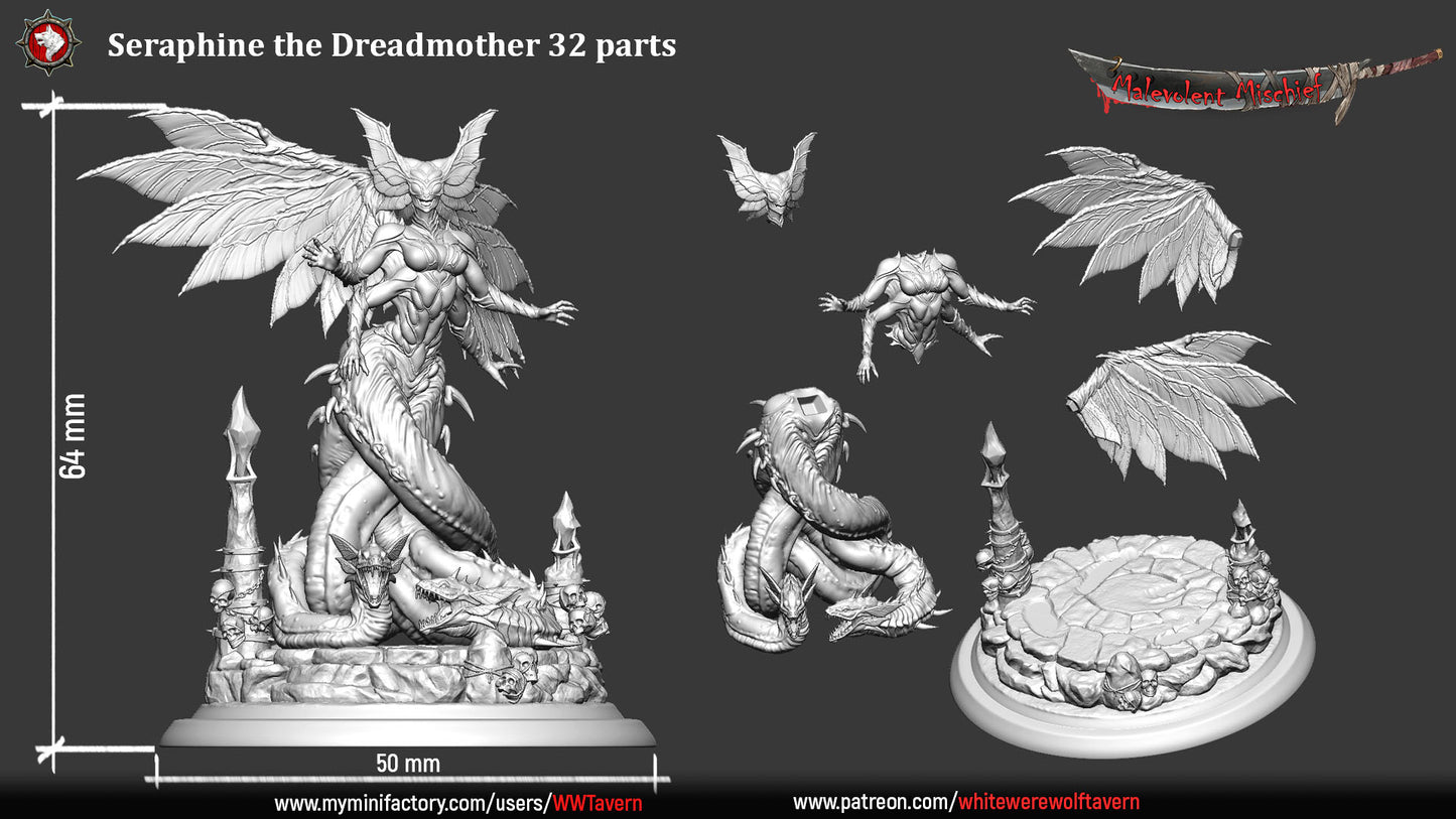 Seraphine the Dreadmother - heroic miniature | Malevolent Mischief | White Werewolf Tavern