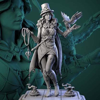 Stylish Betty | The Forest Shadow | Multiple Scales | Resin 3D Printed Miniature | White Werewolf Tavern