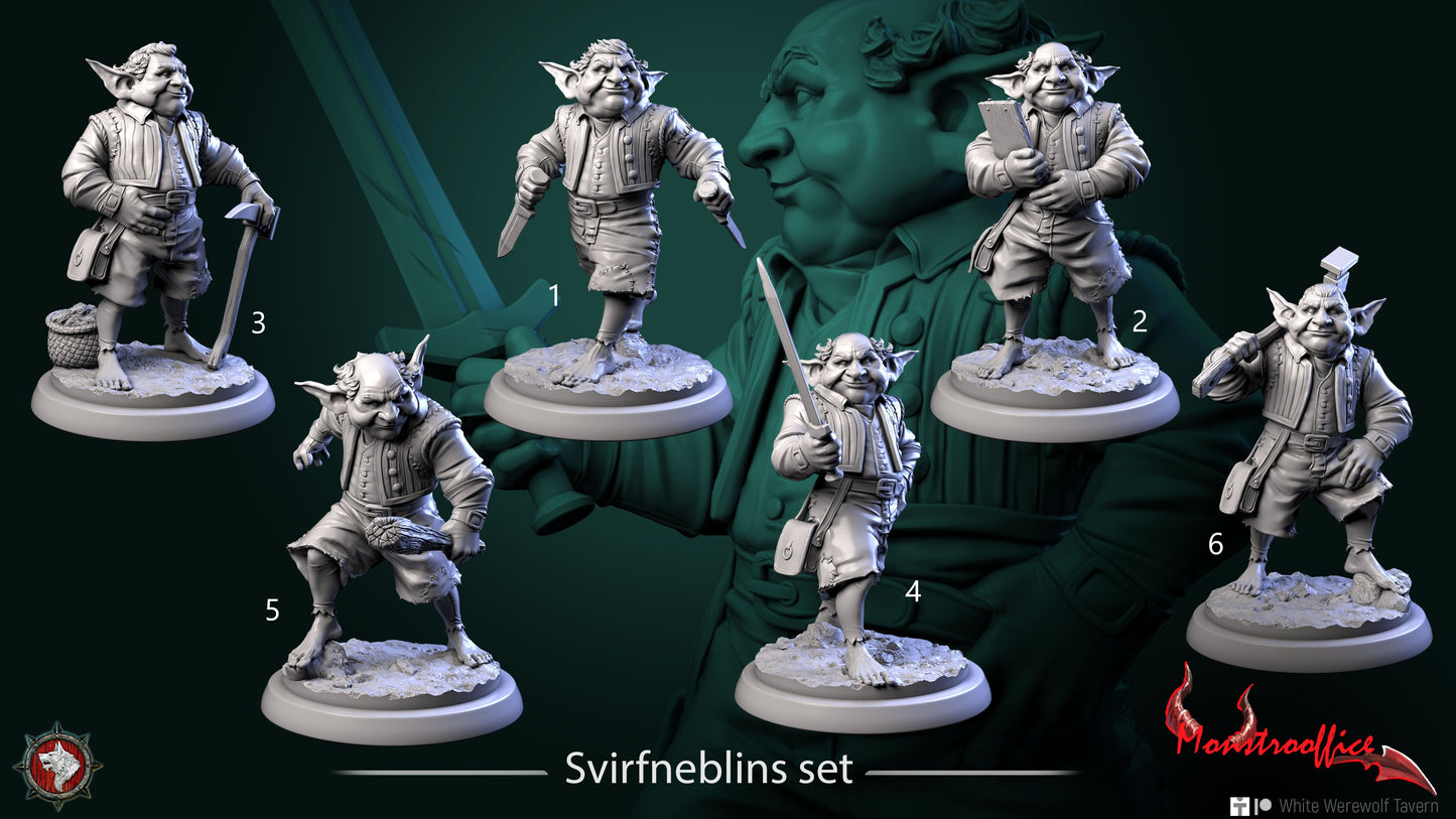 Svirfneblins set | Monstrooffice | Resin 3D Printed Miniature | White Werewolf Tavern | DnD
