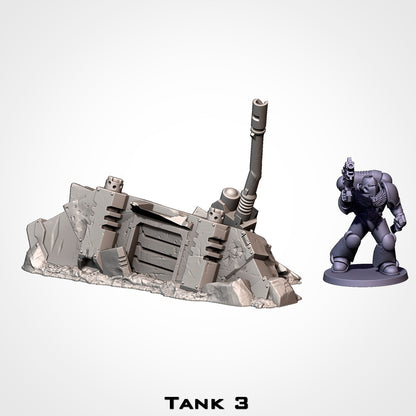 Crashed Tanks | Scatter Terrain | Txarli Factory