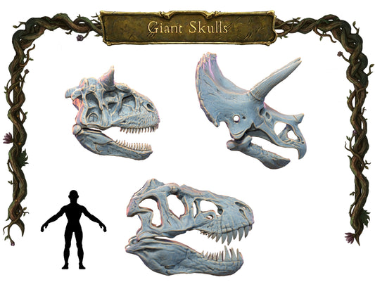 Giant Dinosaur Skulls