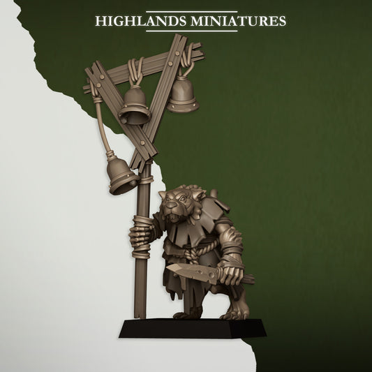 Vermin Acolytes Command Group | Sewer Vermin | Highlands Miniatures