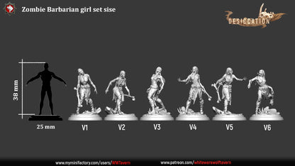 Zombie Barbarians Female Set | Desiccation | White Werewolf Tavern