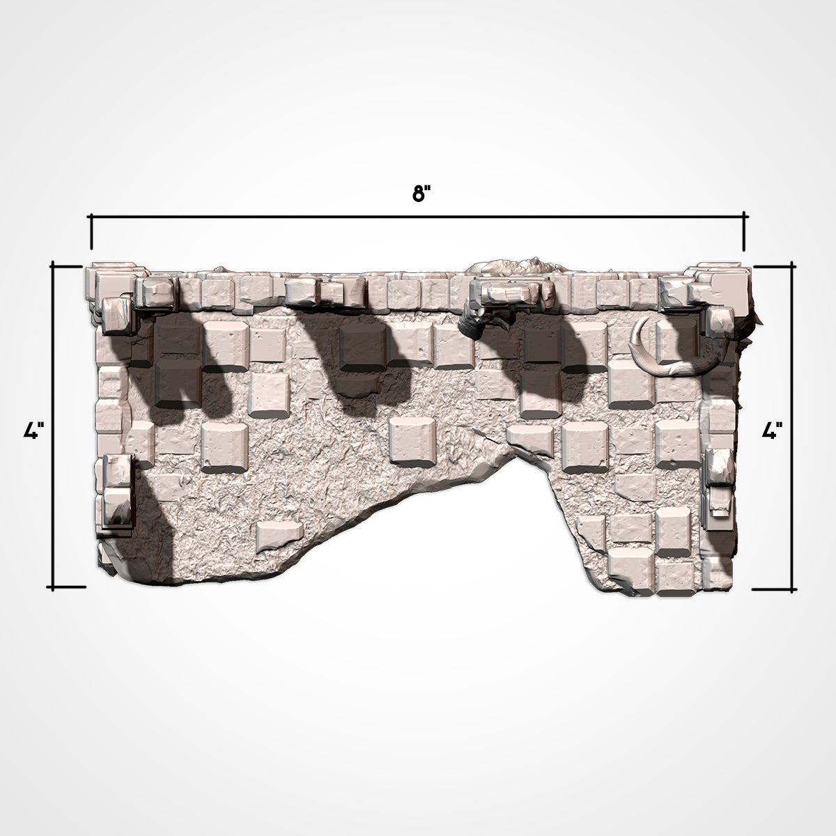 C-Shaped Ruin 8x4in: top view, 8 x 4 in footprint (Txarli Factory render)