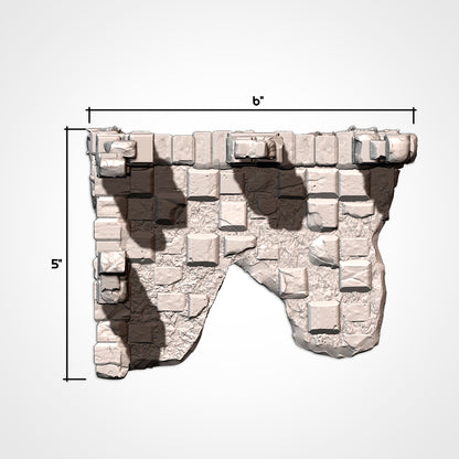 Corner Ruin 6x5in B: top view, 6 x 5 in footprint (Txarli Factory render)