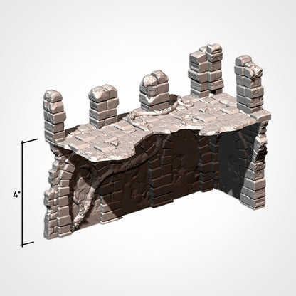 Corner Ruin 8x4in A: upper floor and interior view, 4 in ground storey (Txarli Factory render)