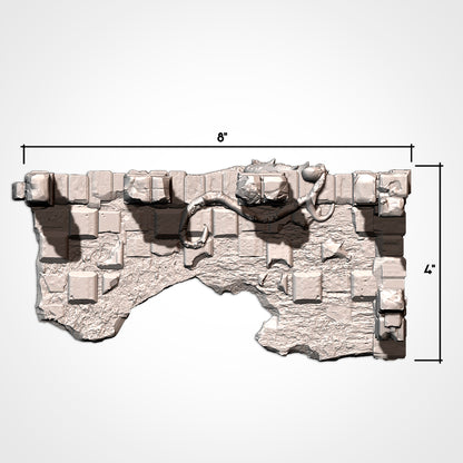 Corner Ruin 8x4in A: top view, 8 x 4 in footprint (Txarli Factory render)